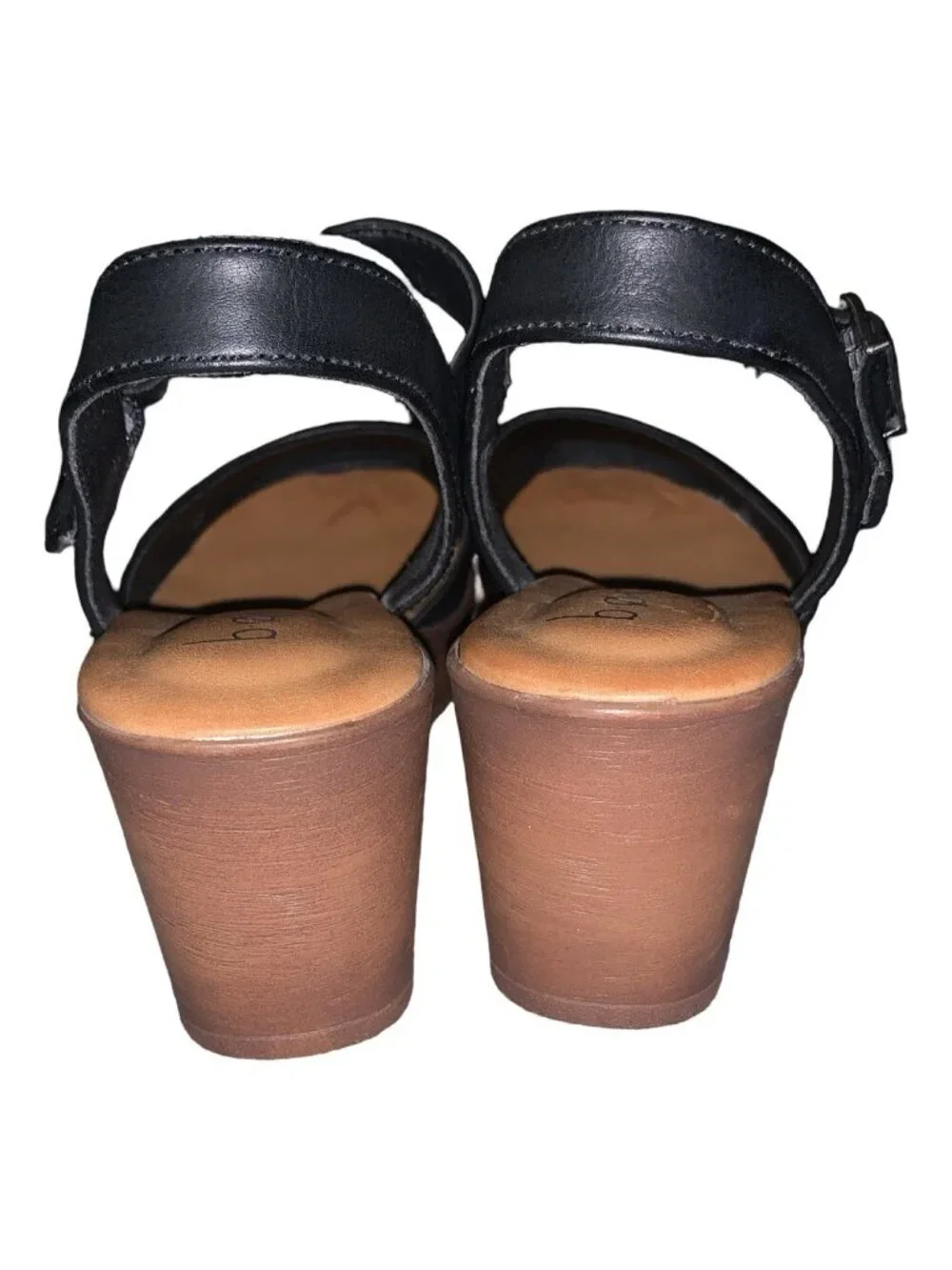 Boc Born Black 10 Dalia Closed Round Toe Mary Jane Ankle Strap Wedge Heel B.O.C